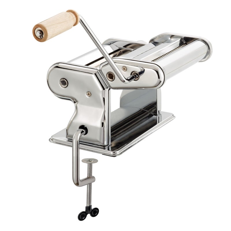 Fante's Fanteâ€™s Double Cutter Classic Pasta Maker, Hand-Crank Noodle Press with Adjustable Thickness Settings for Fresh Homemade Pasta, Dumplings - Image 4